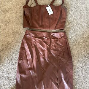 Jason Wu Brown Skirt Set